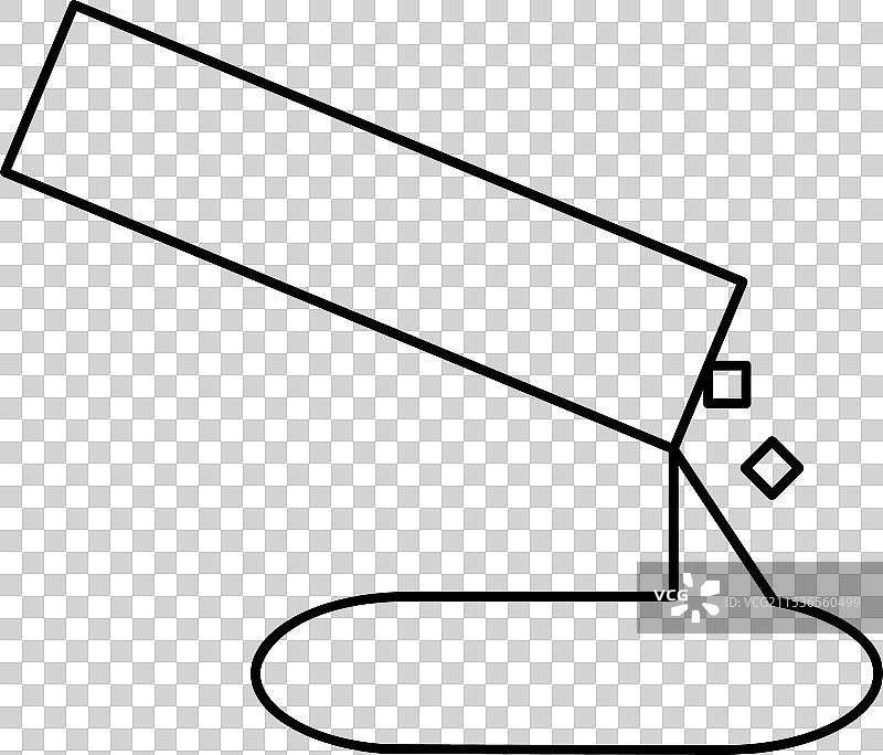 混凝土浇筑轮廓线图标图片素材