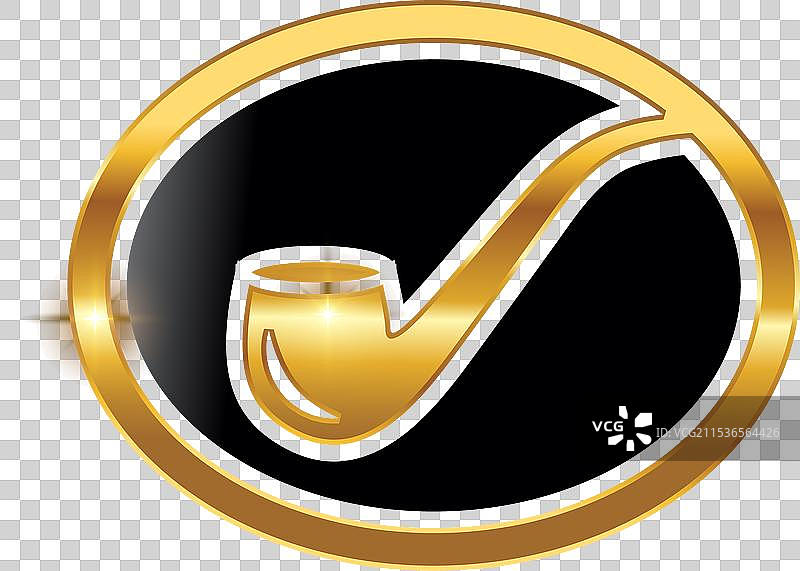 金色烟斗标志图标图片素材