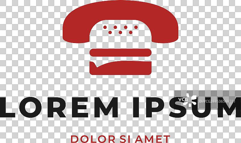 汉堡电话标志简单设计汉堡图片素材