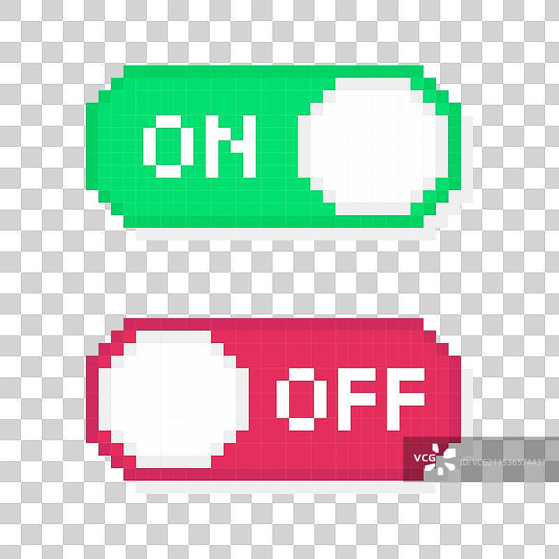 开关模式的像素艺术图片素材
