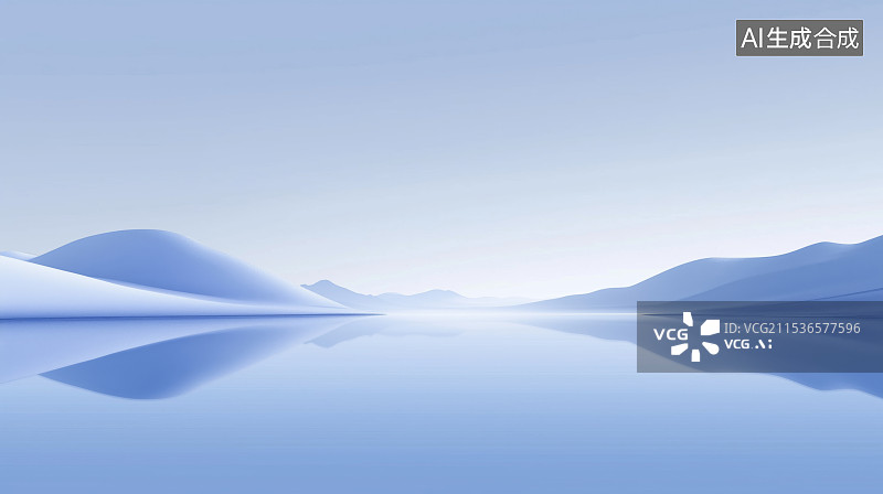 【AI数字艺术】冰山与海的静谧之美图片素材