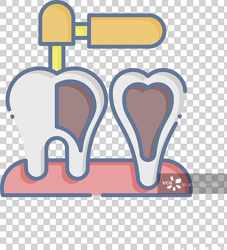 与牙医符号相关的根管治疗师图标涂鸦图片素材