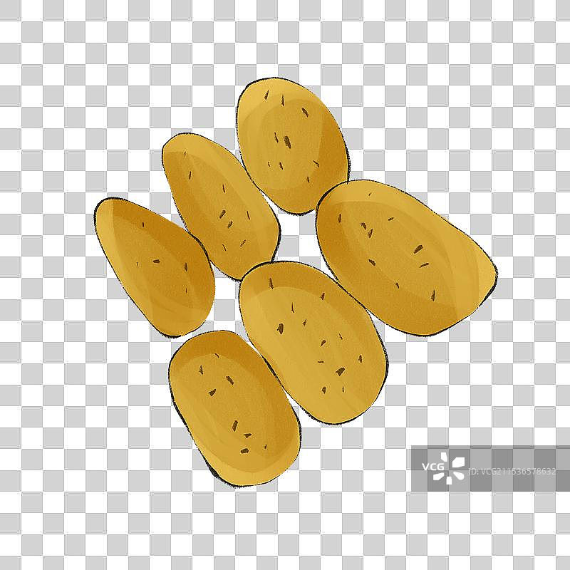 马介休球-澳门特色传统美食土特产小吃插画元素图片素材