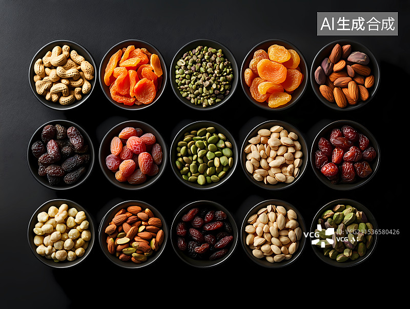 【AI数字艺术】干果蜜饯拼盘图片素材