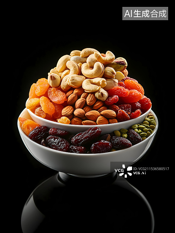 【AI数字艺术】干果蜜饯拼盘图片素材