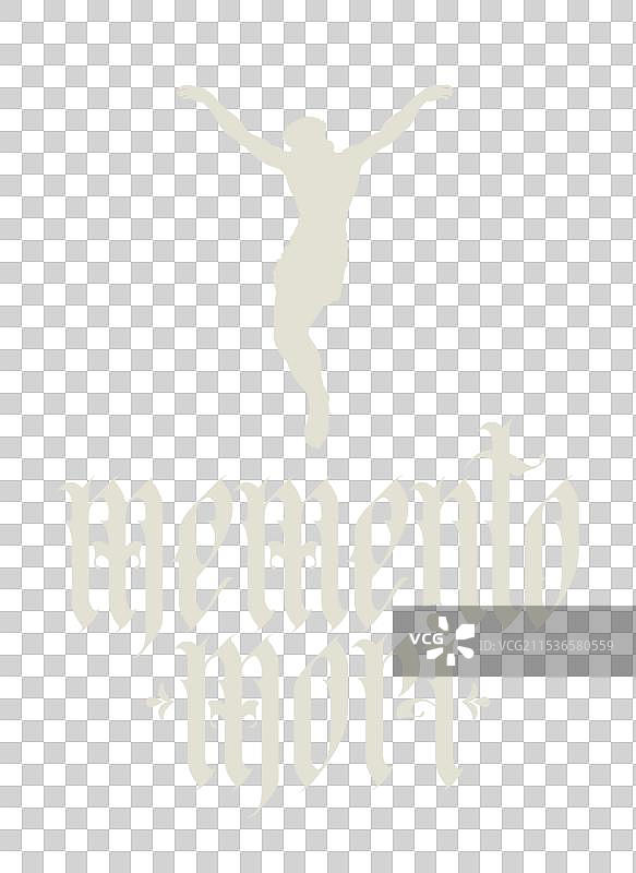 哥特字体的铭文：记住你必死的命运图片素材