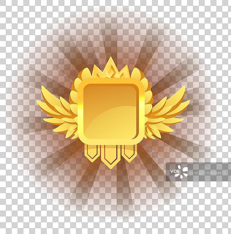 发光的金色游戏奖牌顶级奖项辉煌夺目图片素材