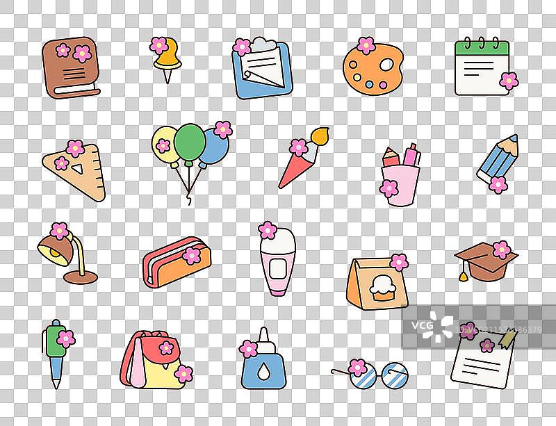 文具与花苞图片素材