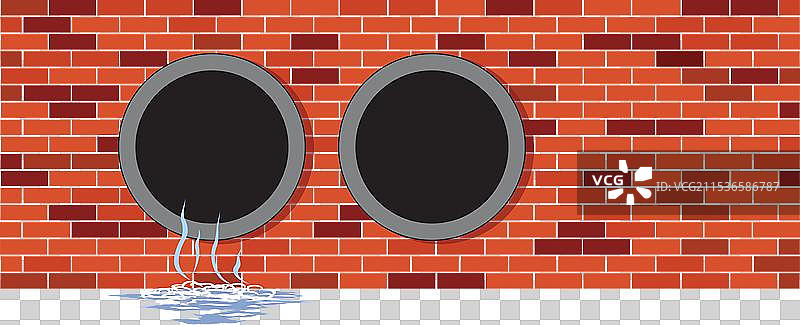 污水管道的环境图标图片素材