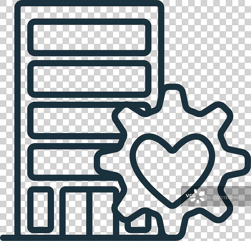 非营利组织治理轮廓图标单色图片素材