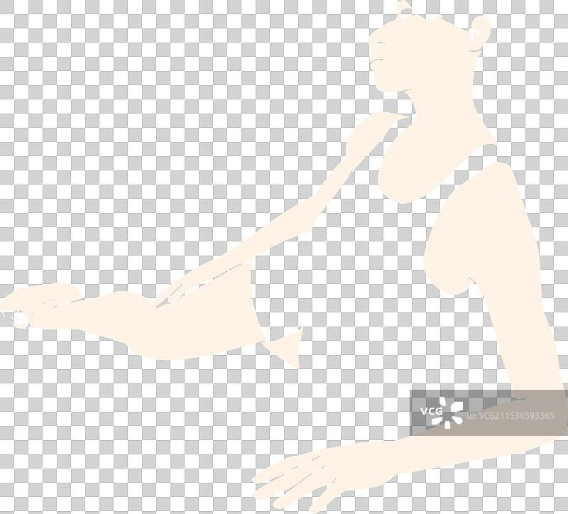 躺着的女性剪影运动女孩图片素材