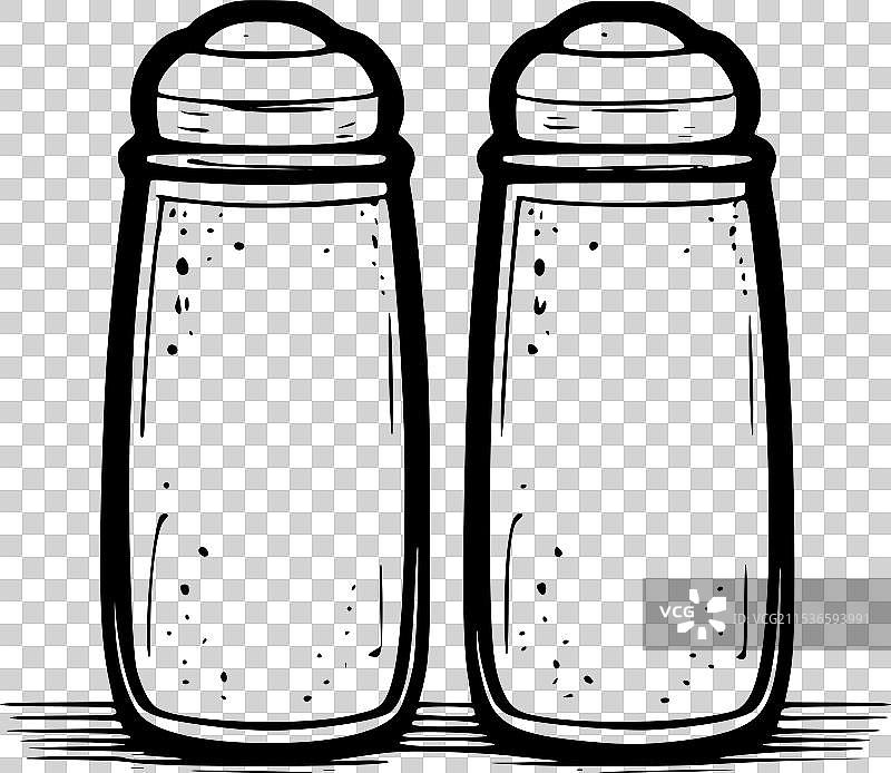 经典的盐和胡椒瓶图片素材