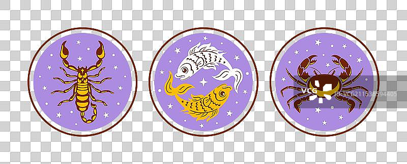 艺术化的星座符号：天蝎座图片素材
