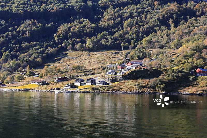 北欧挪威最美丽的盖朗厄尔峡湾图片素材