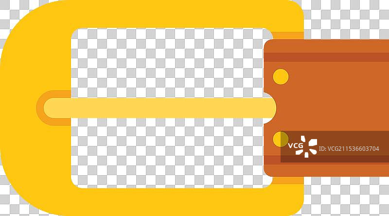 金色扣环固定的棕色皮带带子图片素材