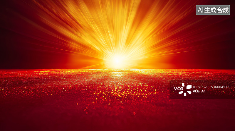 【AI数字艺术】红色大气光线背景图片素材