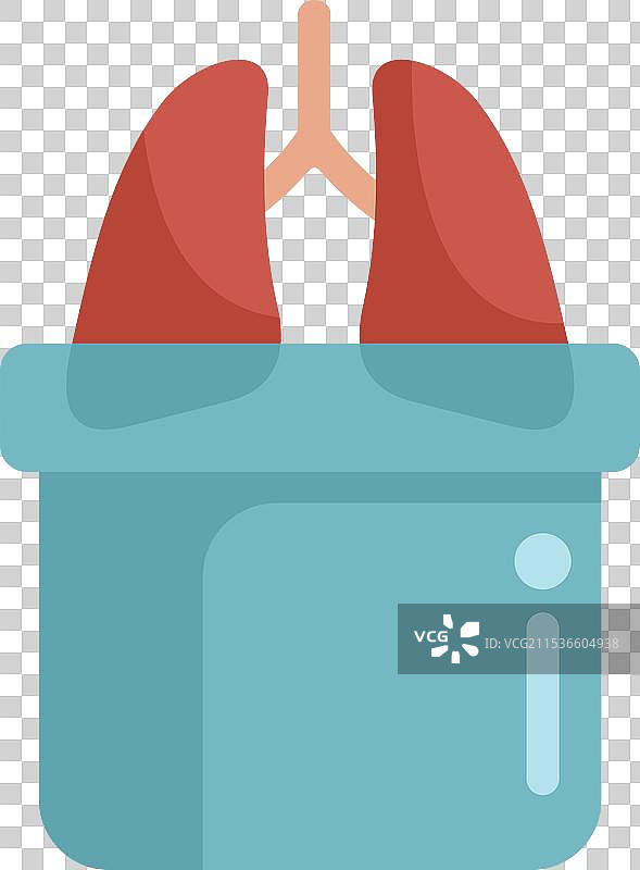 人类肺脏在医疗设备中维持生命图片素材