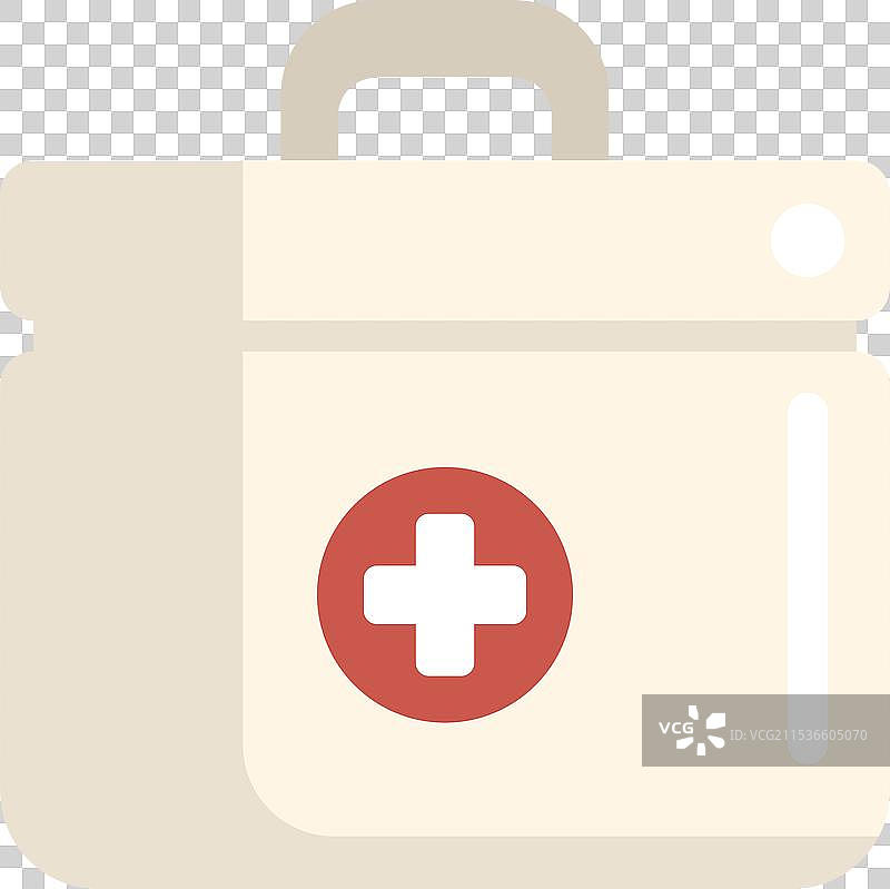 关闭的急救包，显示红十字标志图片素材