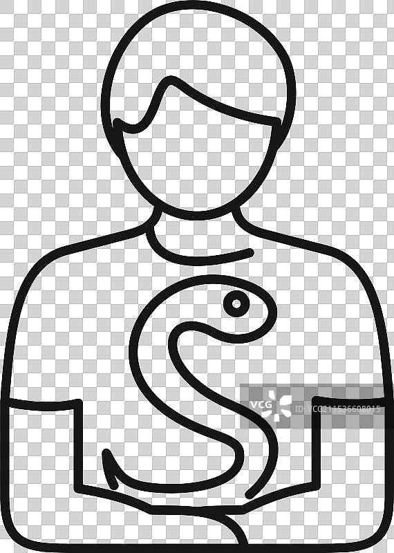 穿着印有蛇图案T恤的男性医生图片素材