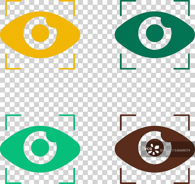 波普艺术大哥电子眼图标孤立设计图片素材