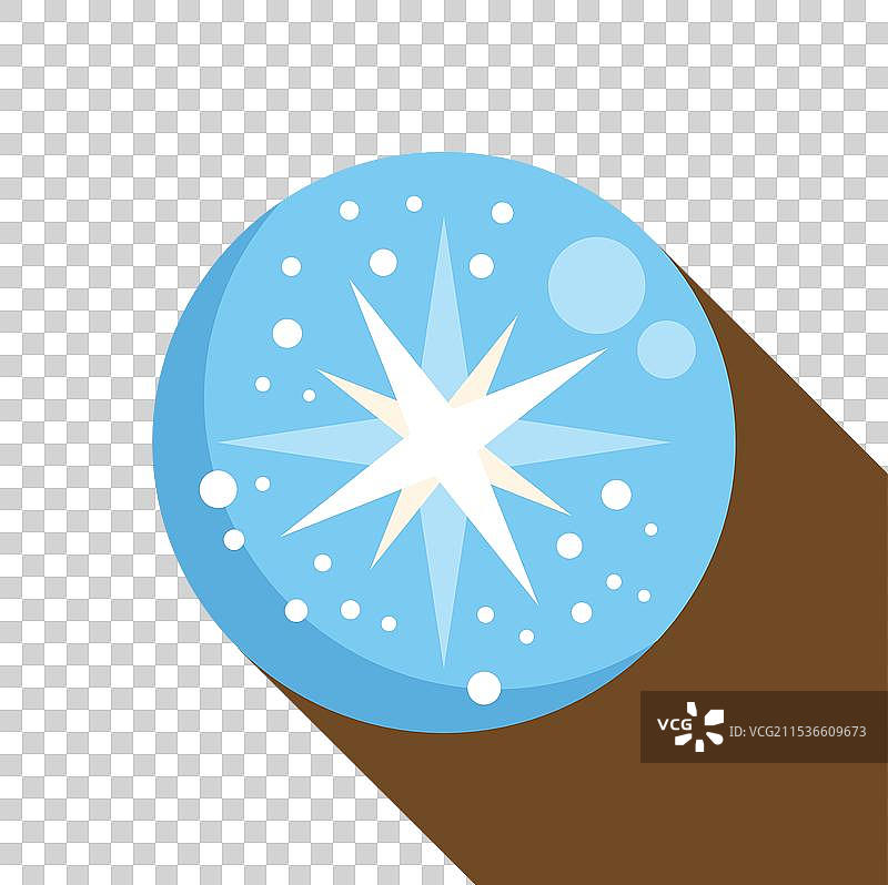 蓝色圣诞球与飘落的雪花图片素材