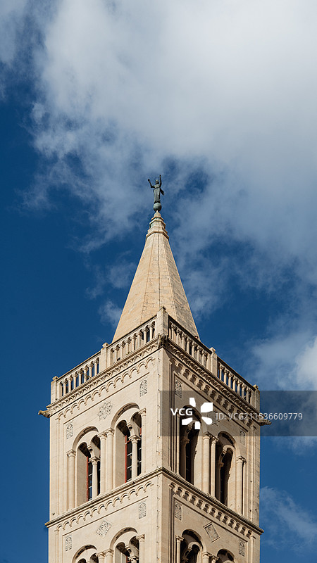 克罗地亚扎达尔古城钟塔图片素材