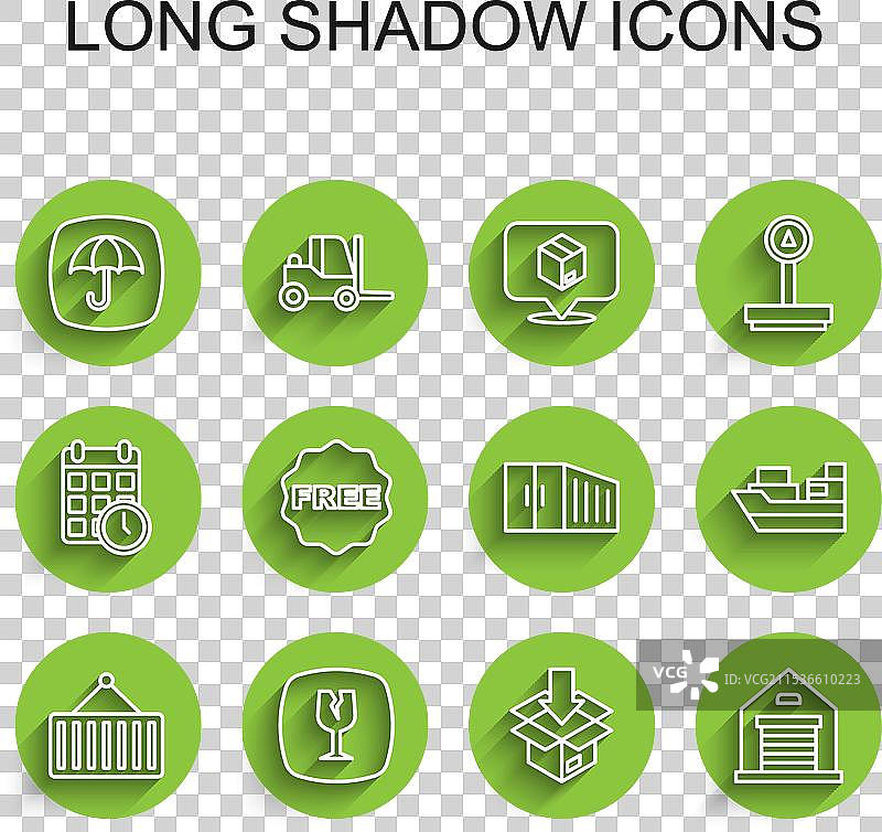 在起重机上设置易碎的破碎玻璃线容器图片素材