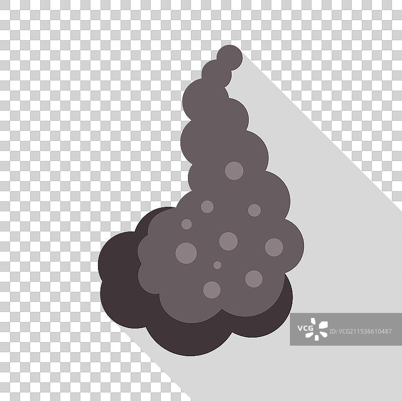 爆炸后形成的黑色烟雾云图片素材