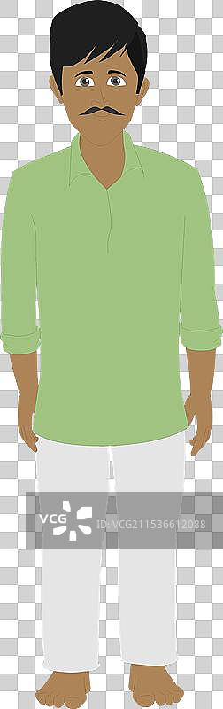 印度男性角色用于卡通动画图片素材