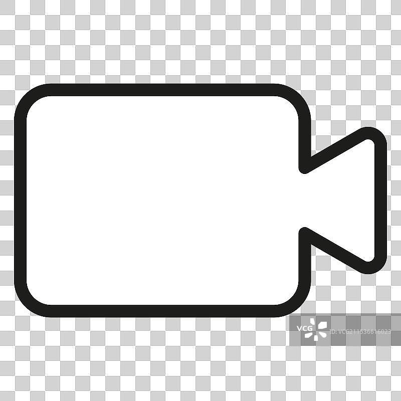 视频摄像机图标，电影录制符号，简单设计图片素材