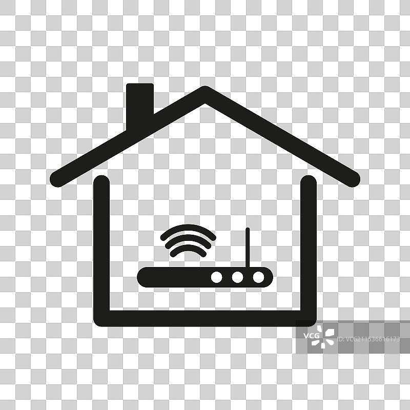 智能家居 Wi-Fi 图标 无线路由器符号图片素材