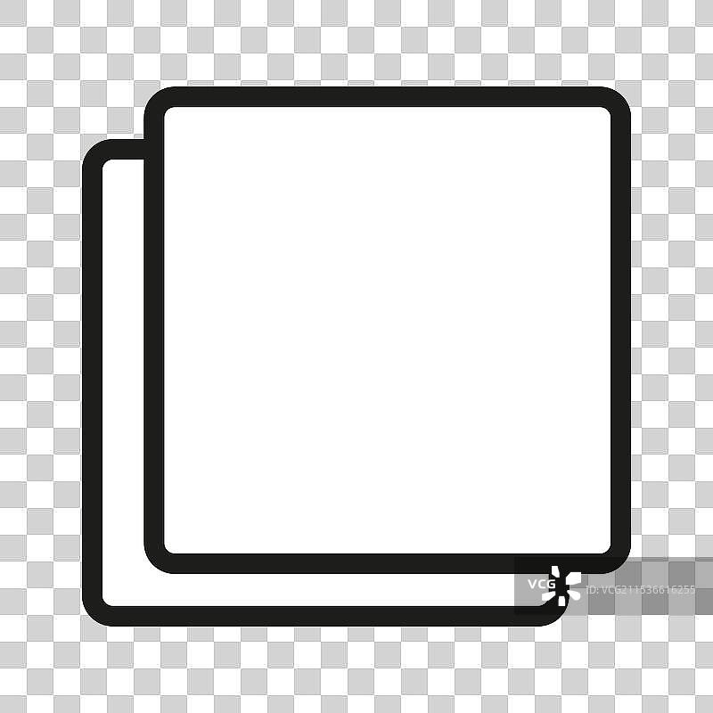 重叠形状的简单方形图标叠加图片素材