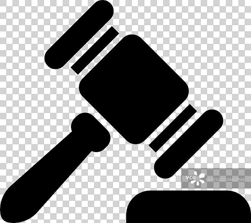 法槌图标标志设计模板，孤立展示图片素材