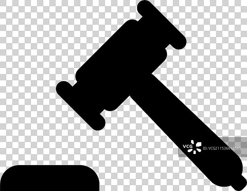 法槌图标标志设计模板，孤立展示图片素材