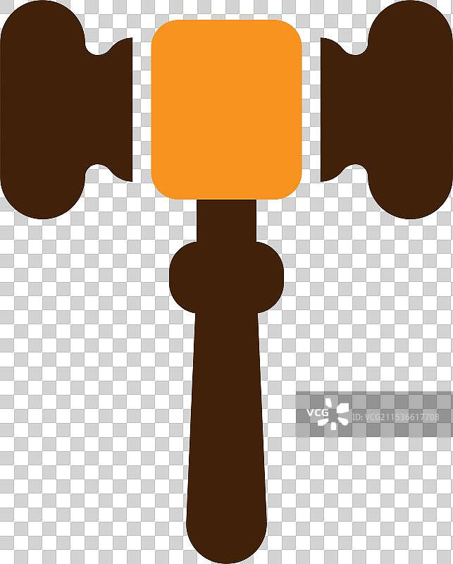 法槌图标标志设计模板，孤立展示图片素材