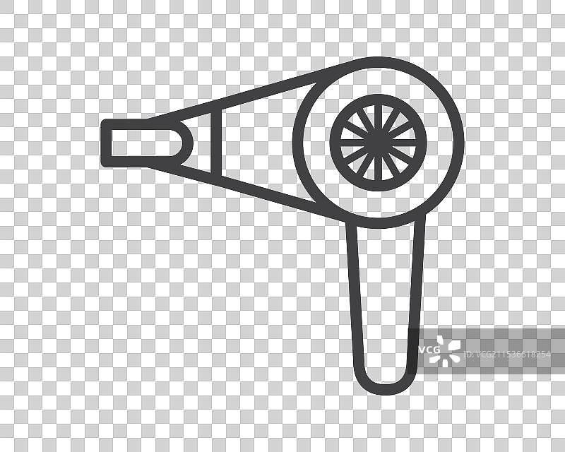 时尚吹风机线条图标图片素材