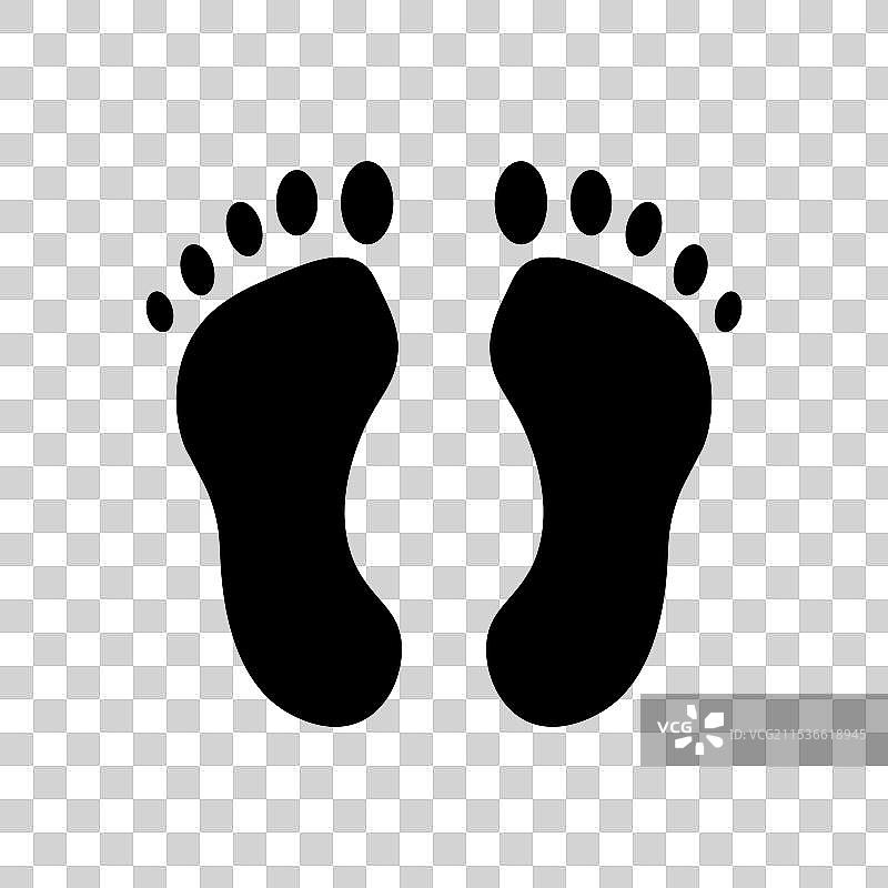 人类足迹图标图片素材