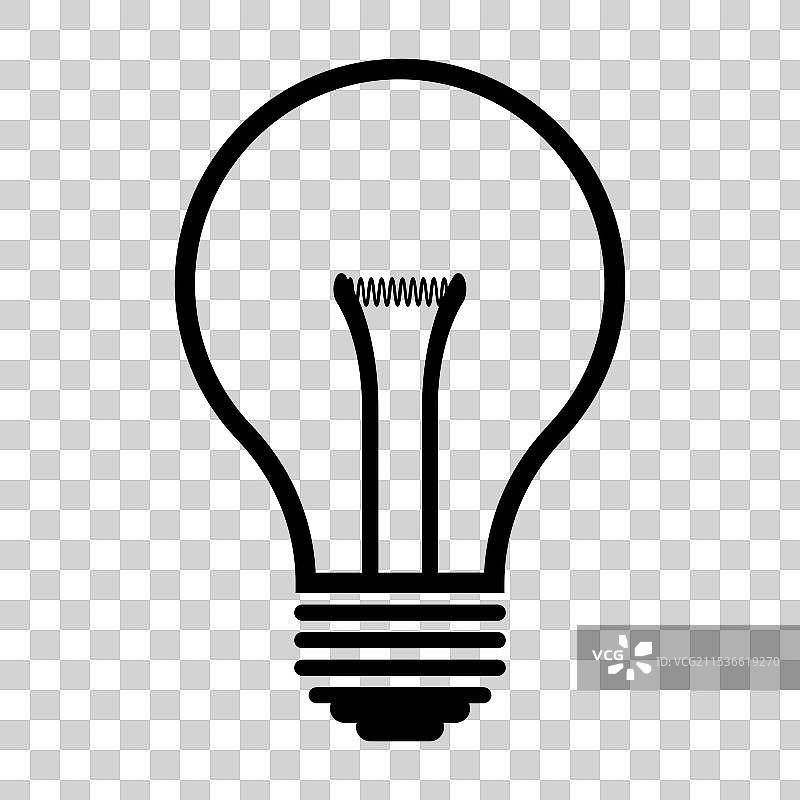 简单的灯泡轮廓，供创意使用图片素材