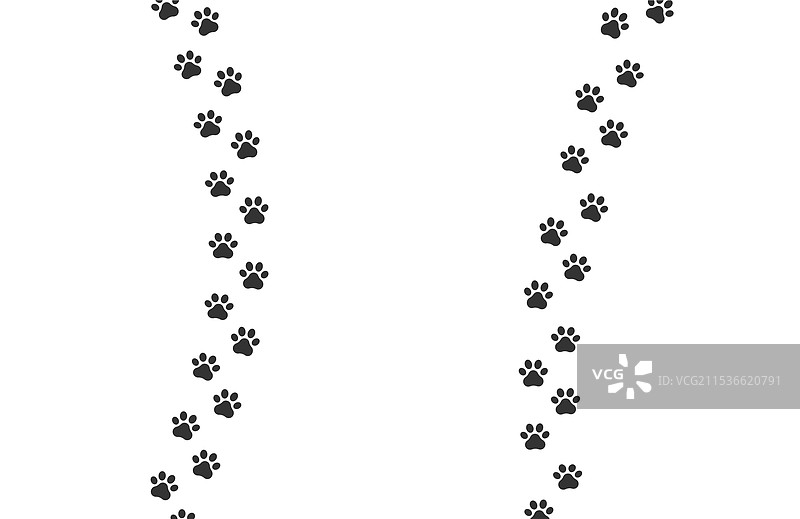 狗爪印与猫爪印图标图片素材