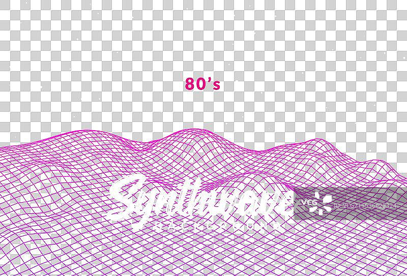 合成波复古网格背景 80年代合成波图片素材