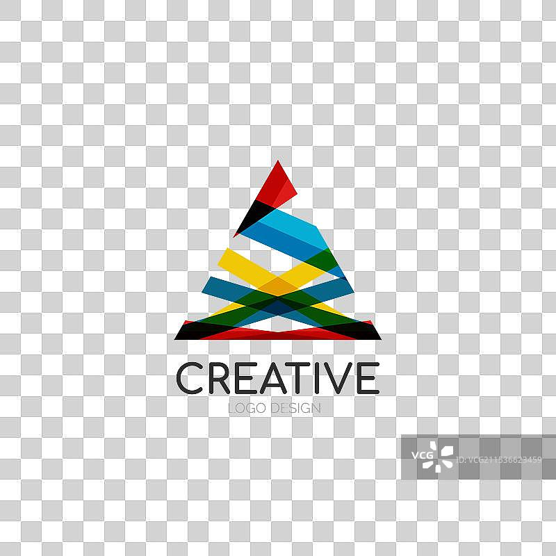 三角形抽象标志商业徽章图标图片素材