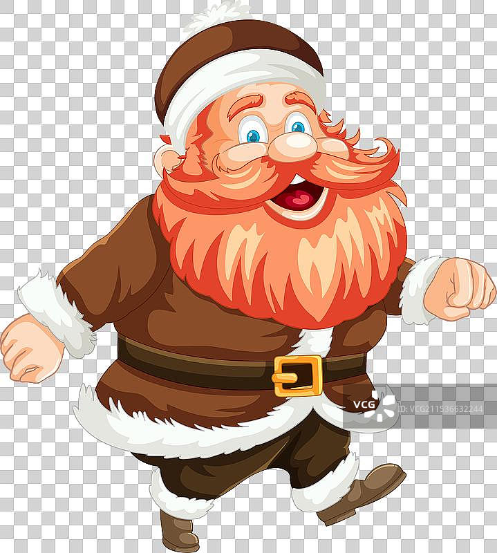 穿着节日服装的快乐男人卡通形象图片素材