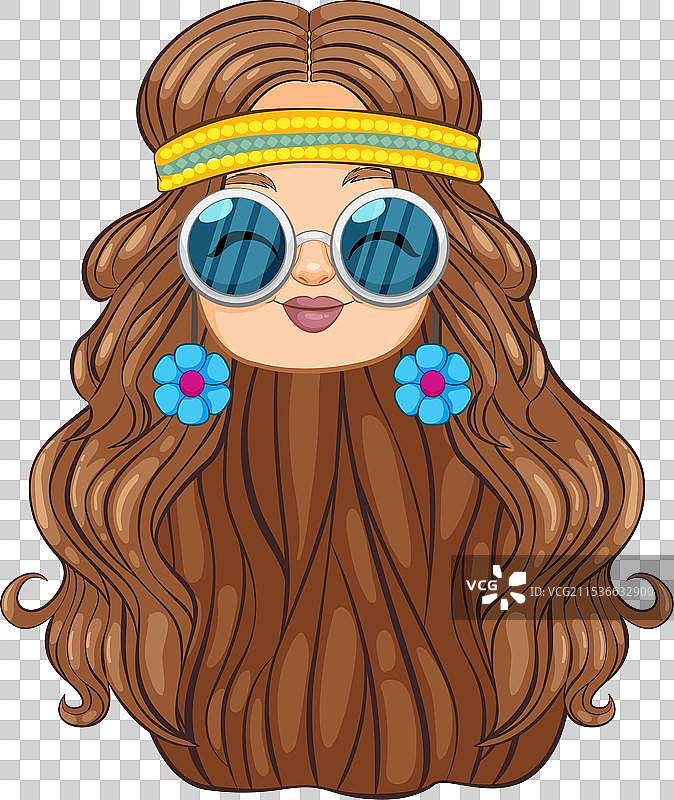 女孩佩戴复古时尚配饰图片素材