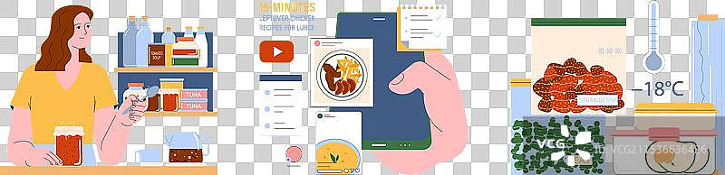 剩菜剩饭可持续烹饪再利用图片素材