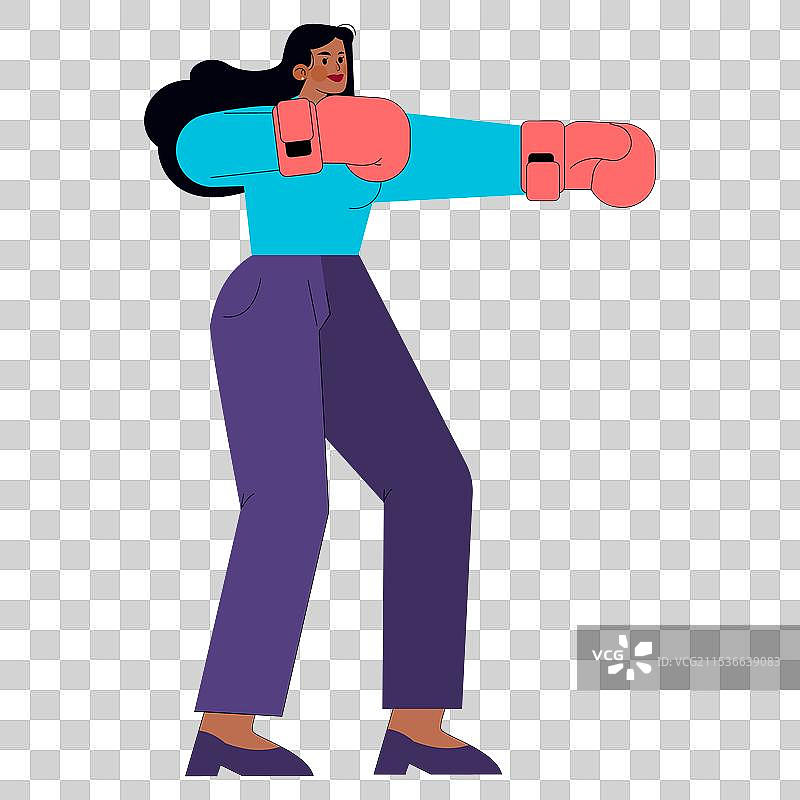 平面风格的女商人图片素材