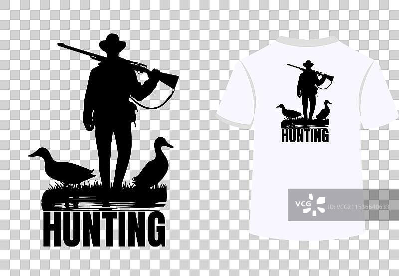 狩猎T恤设计图片素材