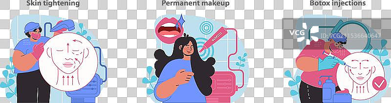 美容增强套装平面图图片素材