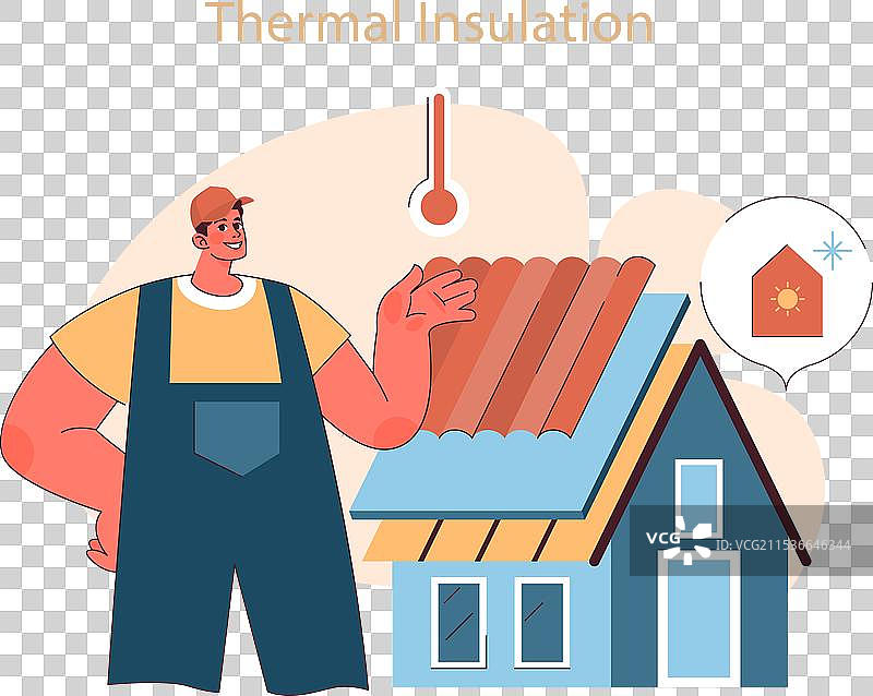 热绝缘概念技术员安装图片素材