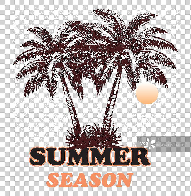 夏季复古艺术设计T恤图片素材