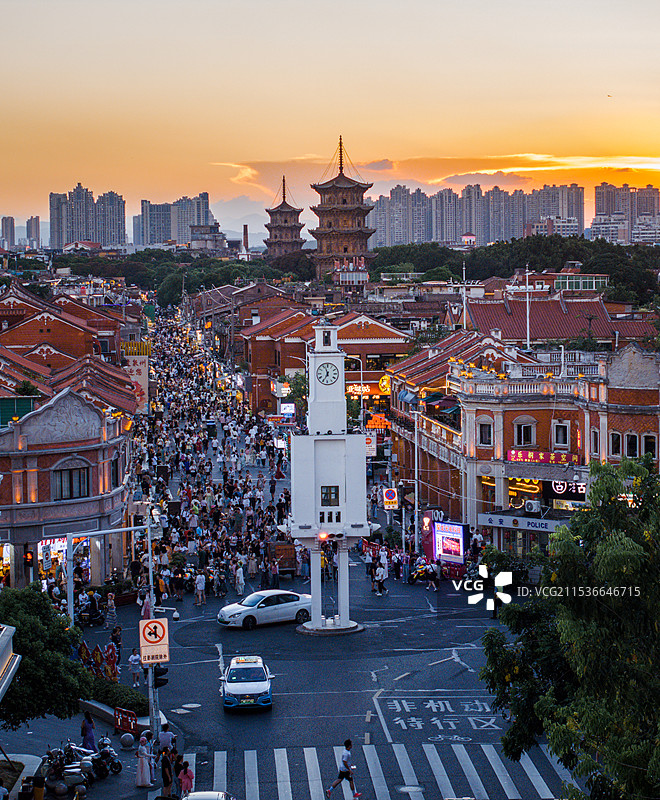 泉州西街游客人流量图片素材